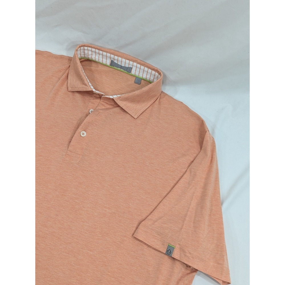 Tasc Polo Shirt Men's XL Orange Micro Modal Lightweight Performance Golf Logo